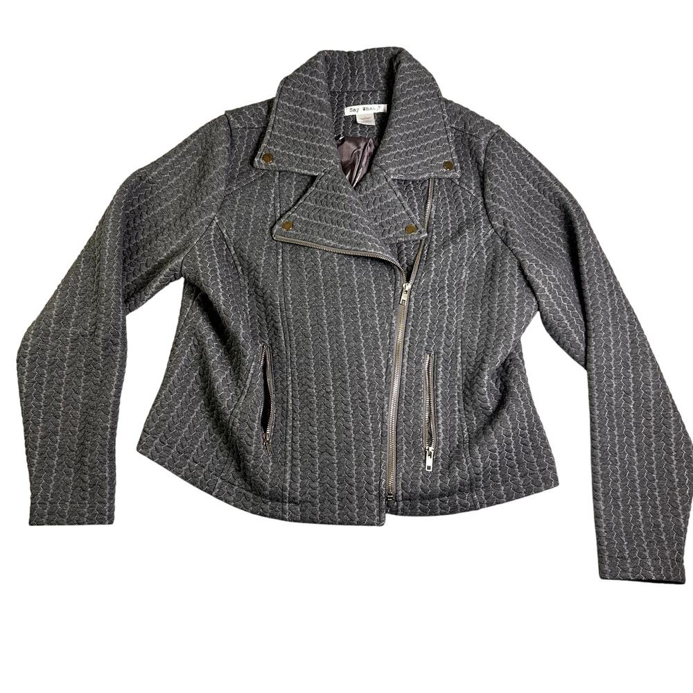 Cropped Quilted Silk-Lined Biker Jacket Women's 1X Minimalist Neutral Cozy Chic